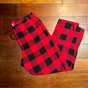 Old Navy Red Buffalo Plaid Flannel Pajama Pants Mens Size L Holiday unisex